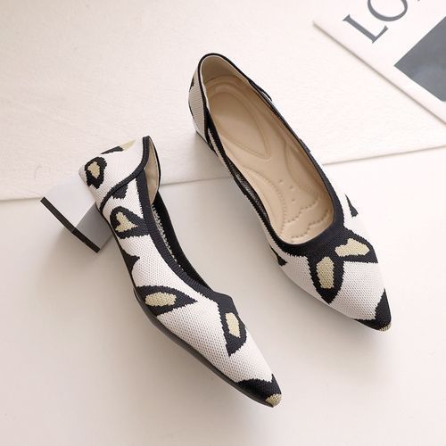 Women's Low-heeled Shoes Odinkat Thick-heeled Shoes