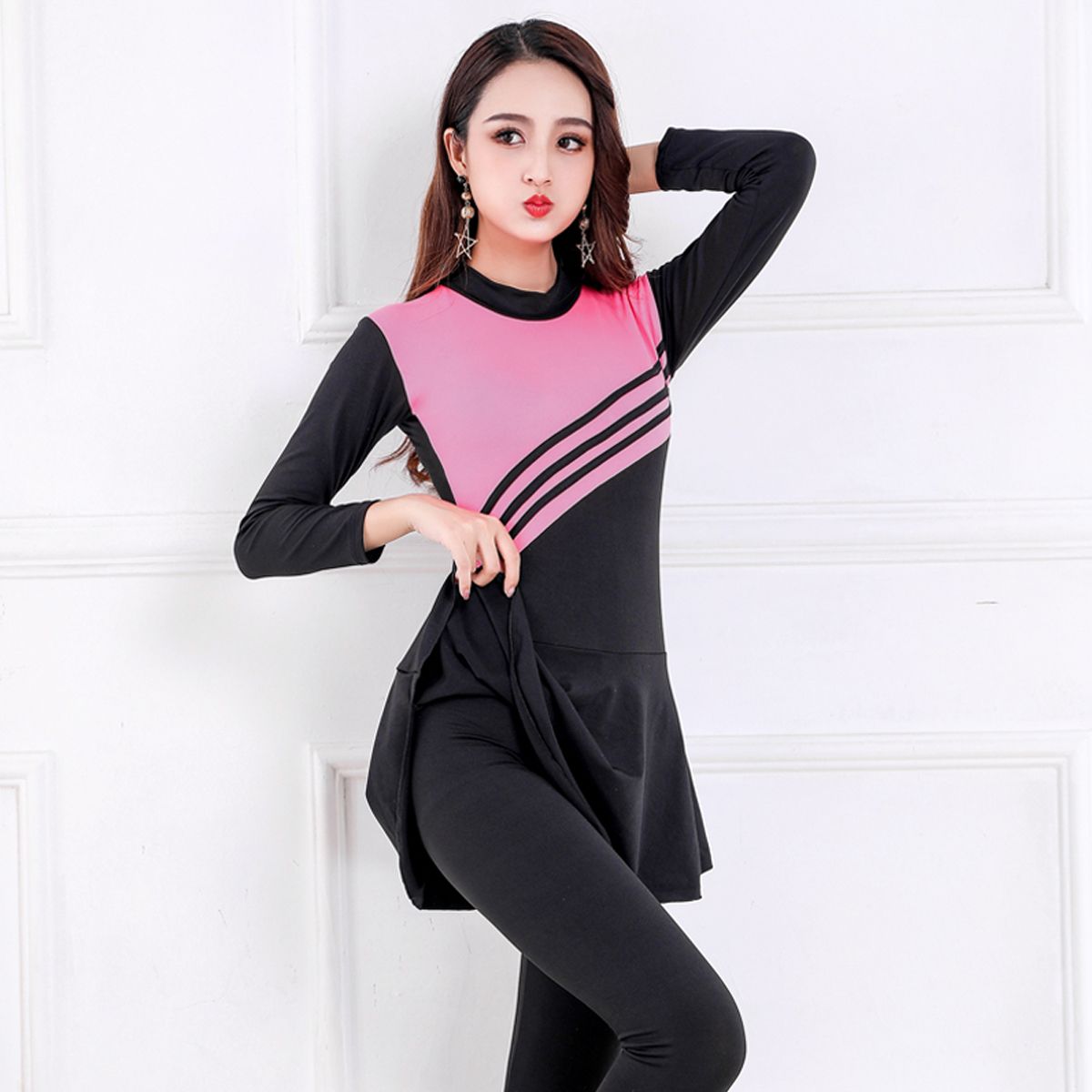 M/L/XL/XXL/XXXL Modest Women's Muslim Islamic Siamese Swimwear Beach Swimsuit Full Cover M