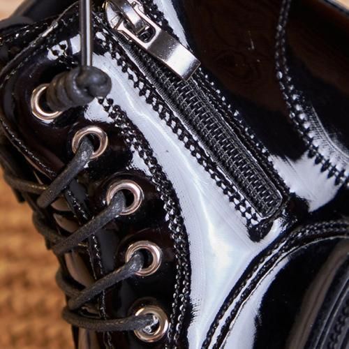 Girls Boots Odinkat Children's Leather Short Boots-Black