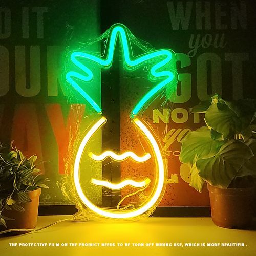 Neon Light Cactus Pine Coconut Tree Popsicle Christmas Tree