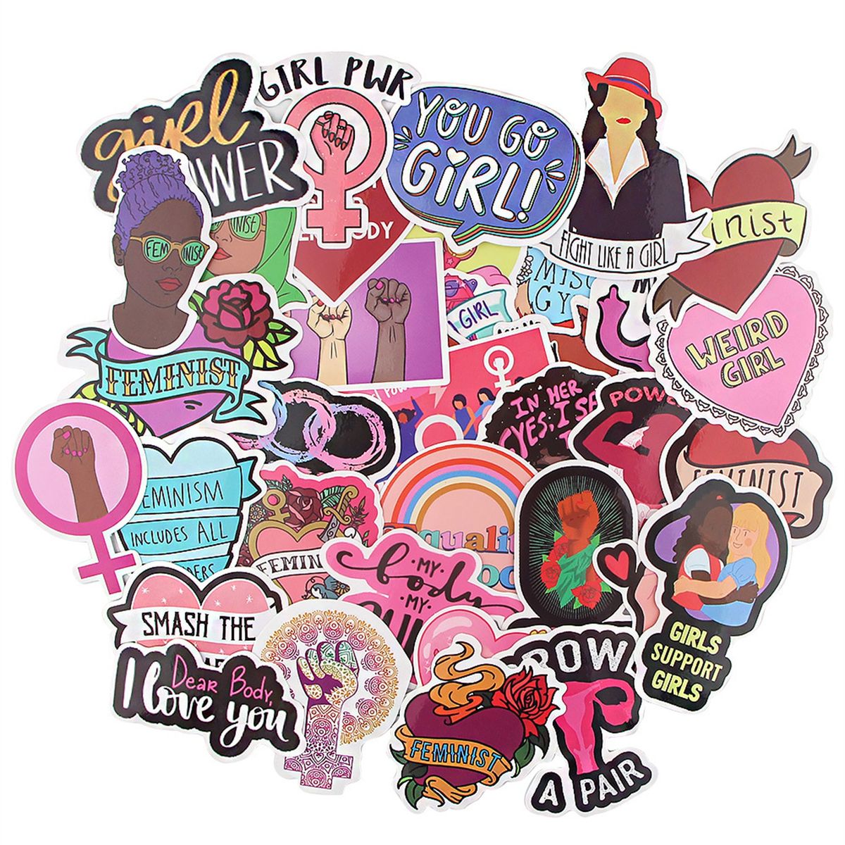 35Pcs Guitar Sticker High Viscosity Luggage Decals Mix Color