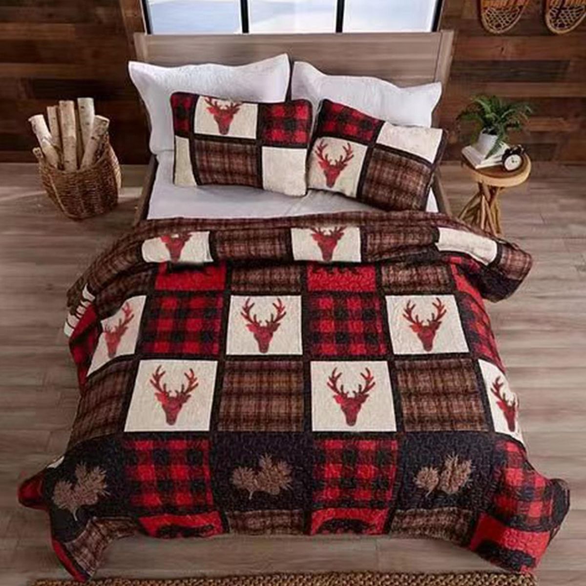 Patchwork Ruler Christmas Elk Deer Head Quilting Ruler Set for Diy