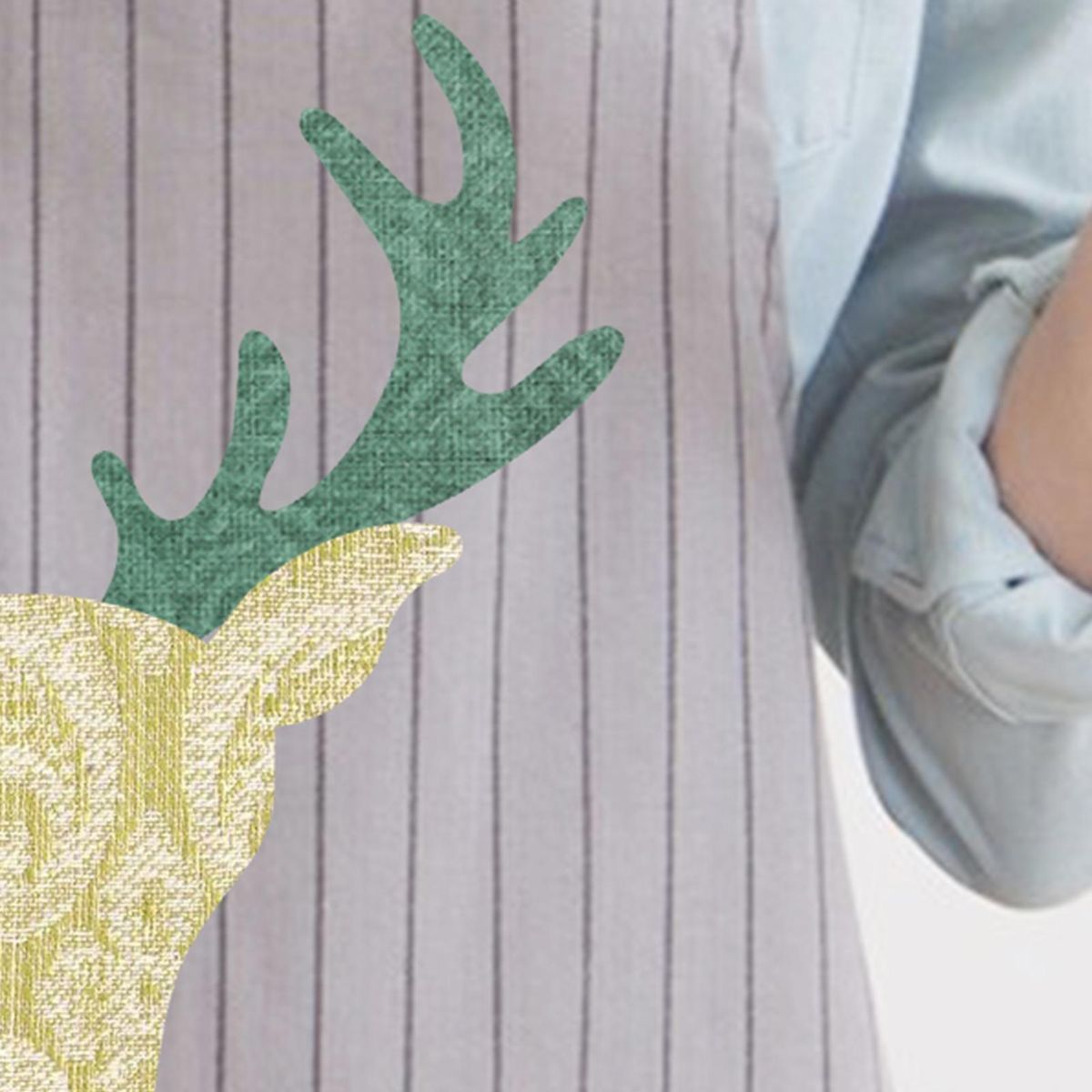 Patchwork Ruler Christmas Elk Deer Head Quilting Ruler Set for Diy
