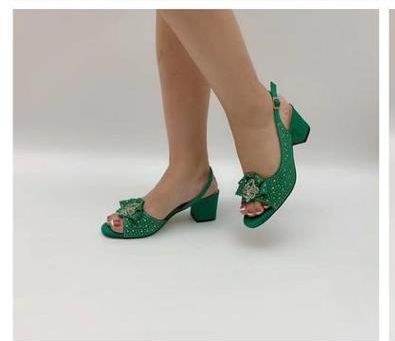 Unique Low Heel Sandals For Ladies-Green