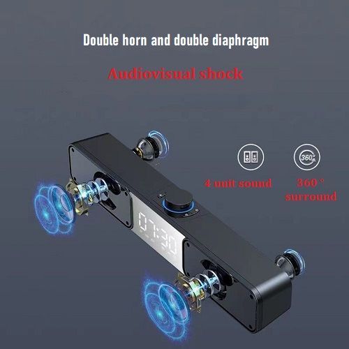 TS2 Computer Speaker Wired Bluetooth Connection Clock