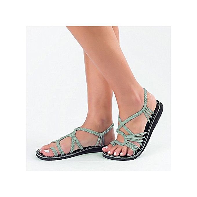 Reusable Gladiator Flats To Go Women's Sandals Ankle Wrap