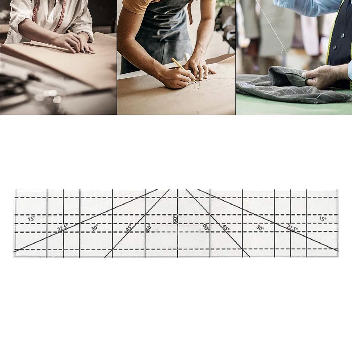 Multi-Sizes Quilting Ruler 25.5x5cm Patchwork Acrylic For Quilting