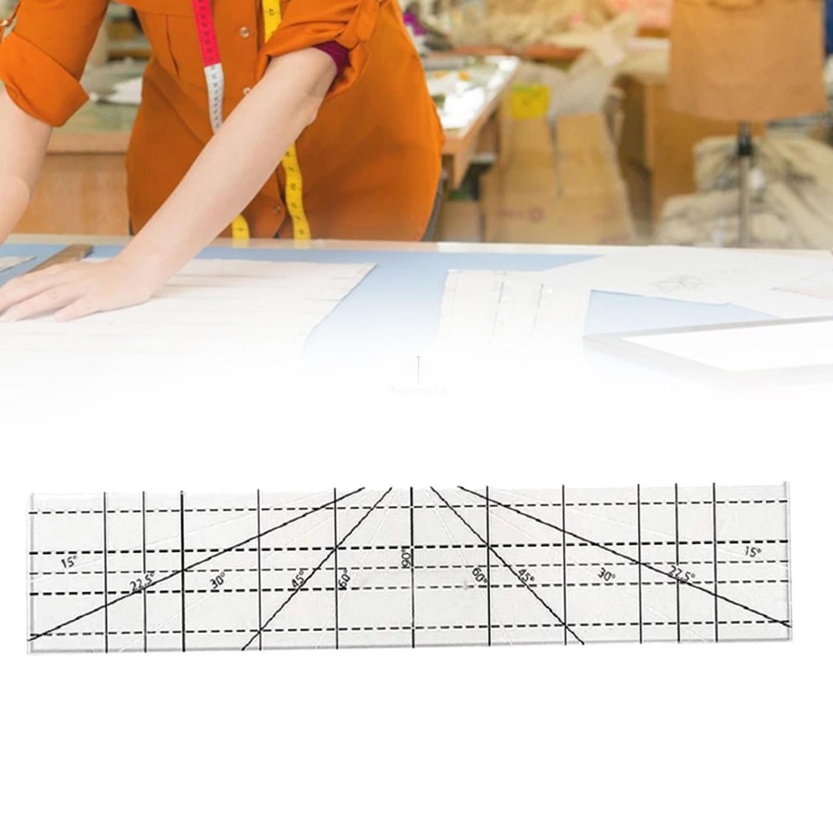 Multi-Sizes Quilting Ruler 25.5x5cm Patchwork Acrylic For Quilting