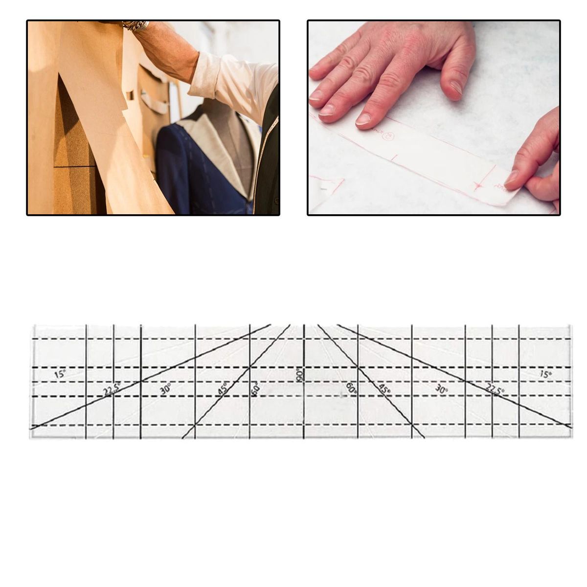 Multi-Sizes Quilting Ruler 25.5x5cm Patchwork Acrylic For Quilting