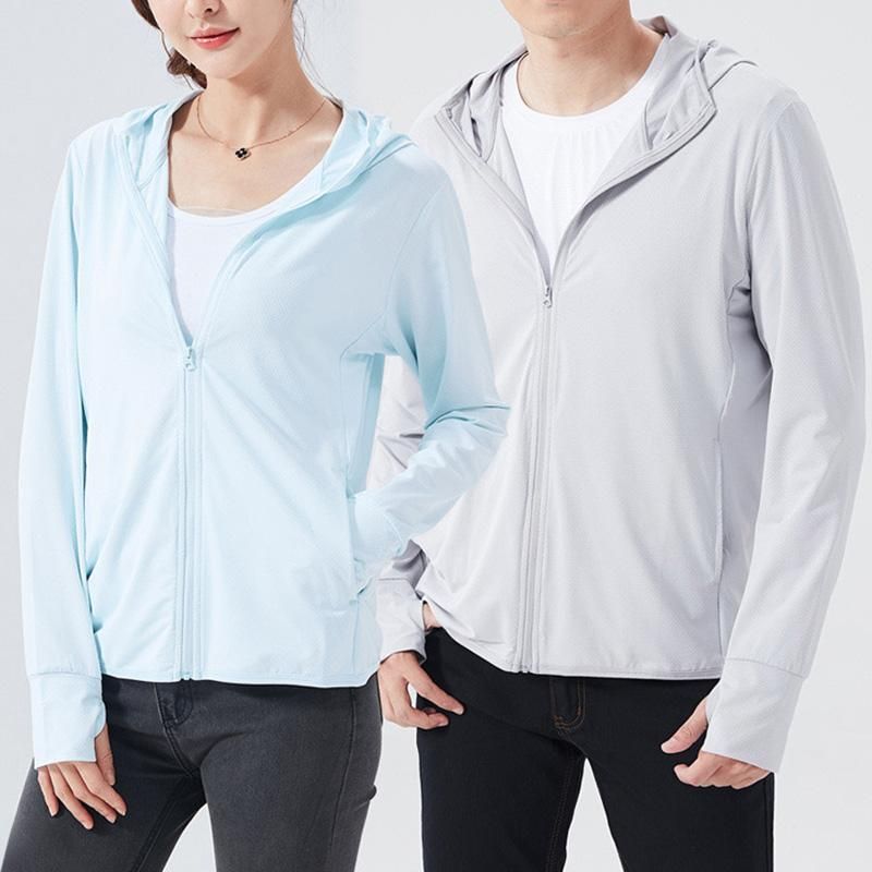 Ultrathin Sunscreen Jacket Women Men Cycling Fishing Jacket Outdoor Sport Sun Protection Hoodie Shirts Clothing Ice Silk Summer