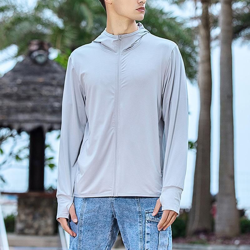 Ultrathin Sunscreen Jacket Women Men Cycling Fishing Jacket Outdoor Sport Sun Protection Hoodie Shirts Clothing Ice Silk Summer