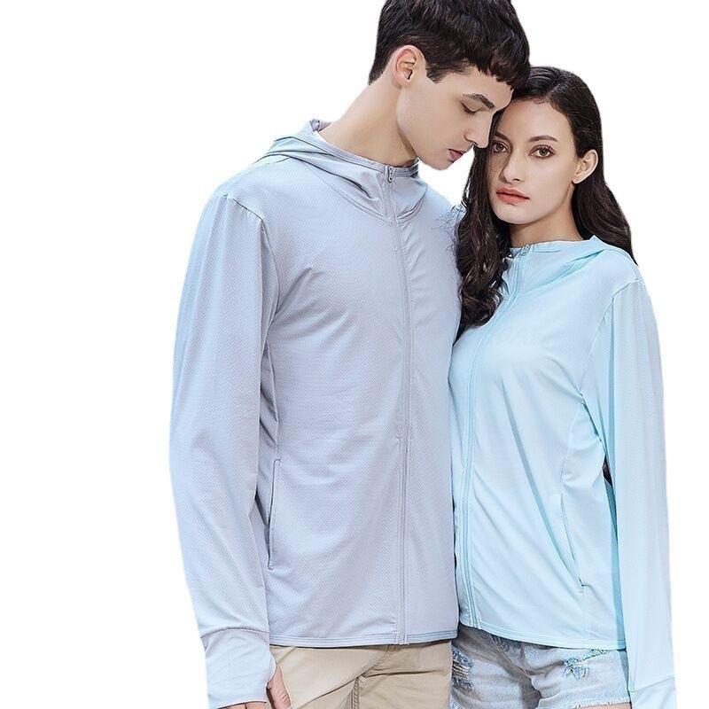 UPF50  Sun Protection jacket women Ice Silk Hooded Coat for Summer Air Conditioning Clothing Breathable Solid Color