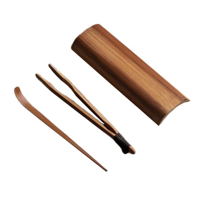 3pcs/ Set Bamboo  Teaspoon Clip Spoon Gongfu Ceremony Utensils