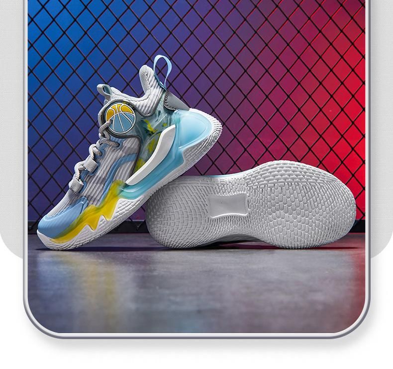 Boys Basketball Shoes Breathable Sneakers Blue