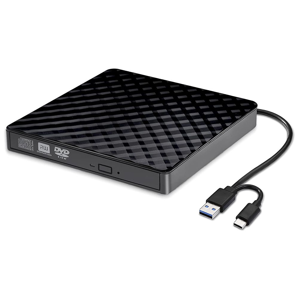 External CD DVD Drive/Burner Portable DVD CD ROM Rewriter Writer Duplicator For Laptop, Desktop,,Book, Windows