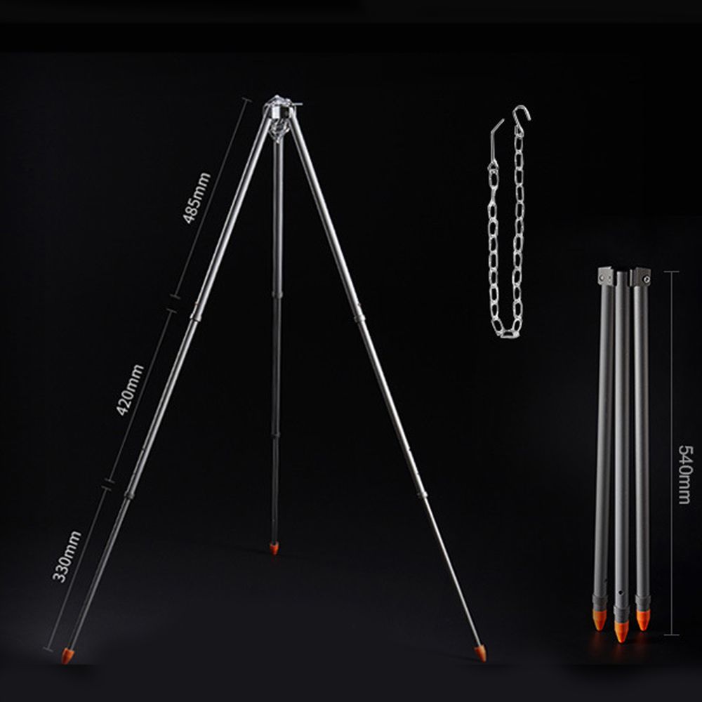 Outdoor Fire Pit Tripod Portable Length Adjustable For