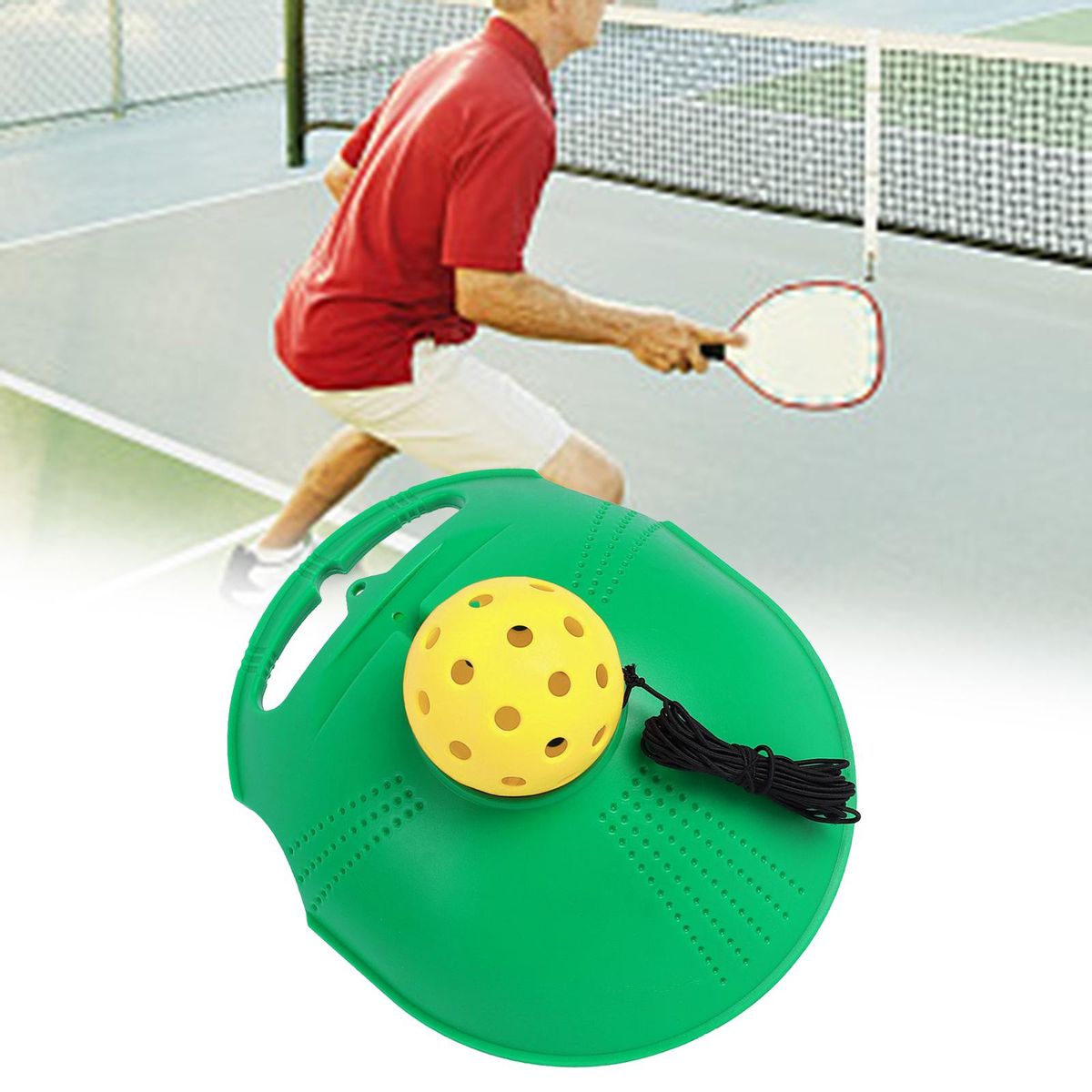 Pickleball Trainer  Ball With String Solo Yellow