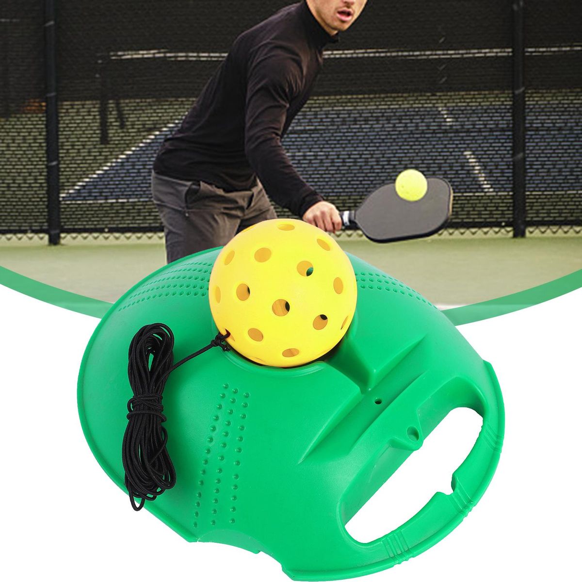 Pickleball Trainer  Ball With String Solo Yellow