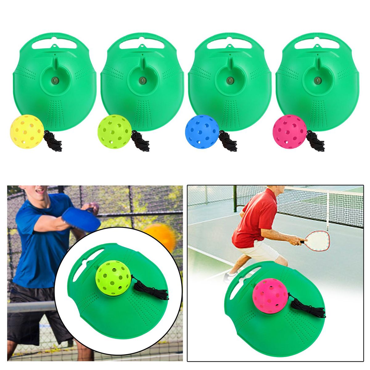 Pickleball Trainer  Ball With String Solo Yellow