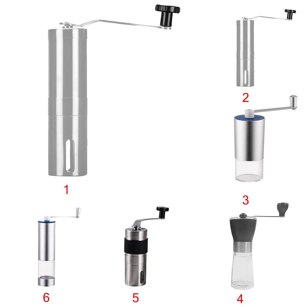 Hand-Ground Coffee Mill, Manual Coffee Grinder, Stainless Steel &