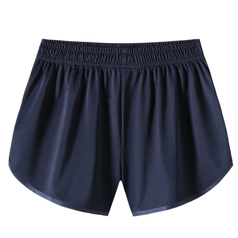 Men's Training Shorts Marathon Running Shorts Men Polyester Loose Sports Short M-4XL Joing Gym Sportswear-black