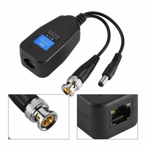 2Pairs Dc-8mhz Passive CCTV Coax Bnc Video Power Balun To Rj45