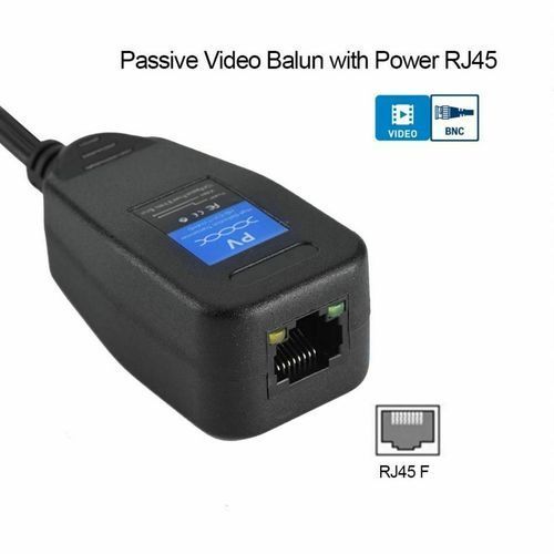 2Pairs Dc-8mhz Passive CCTV Coax Bnc Video Power Balun To Rj45