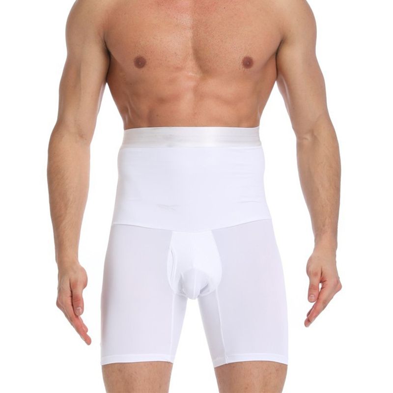 Mens Body Shaper Compression Shorts Waist Trainer Tummy Control Slimming Shapewear Modeling Girdle Anti Chafing Boxer Underwear-