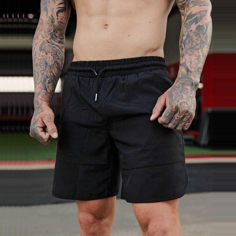 Running Shorts Men Gym Sport Shorts Fitness Training Quick Dry Short Pants High Quty Mens Workout Sport Shorts Beach-Red No Logo