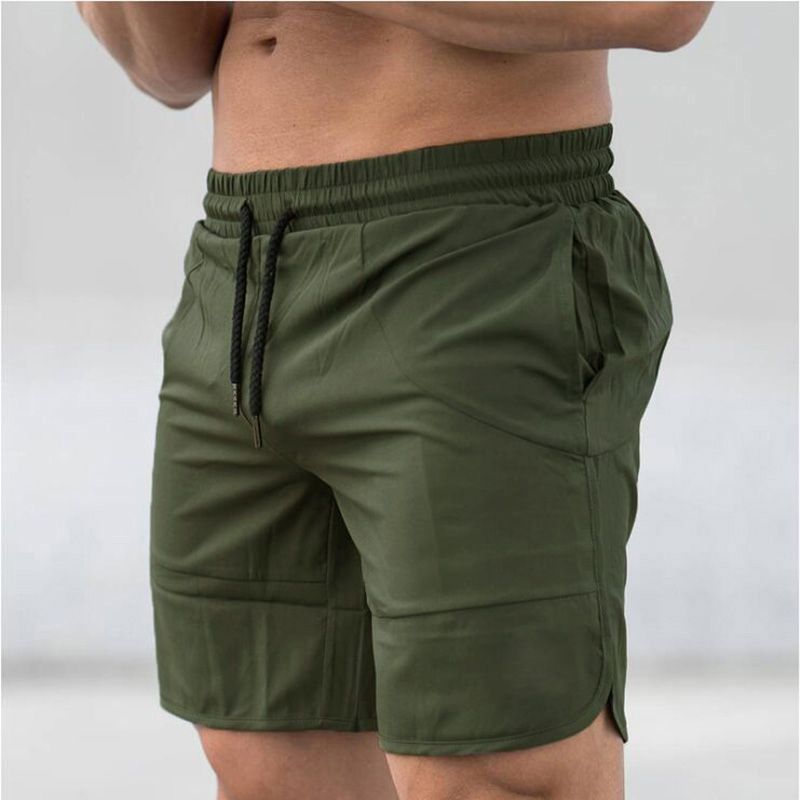 Running Shorts Men Gym Sport Shorts Fitness Training Quick Dry Short Pants High Quty Mens Workout Sport Shorts Beach-Red No Logo