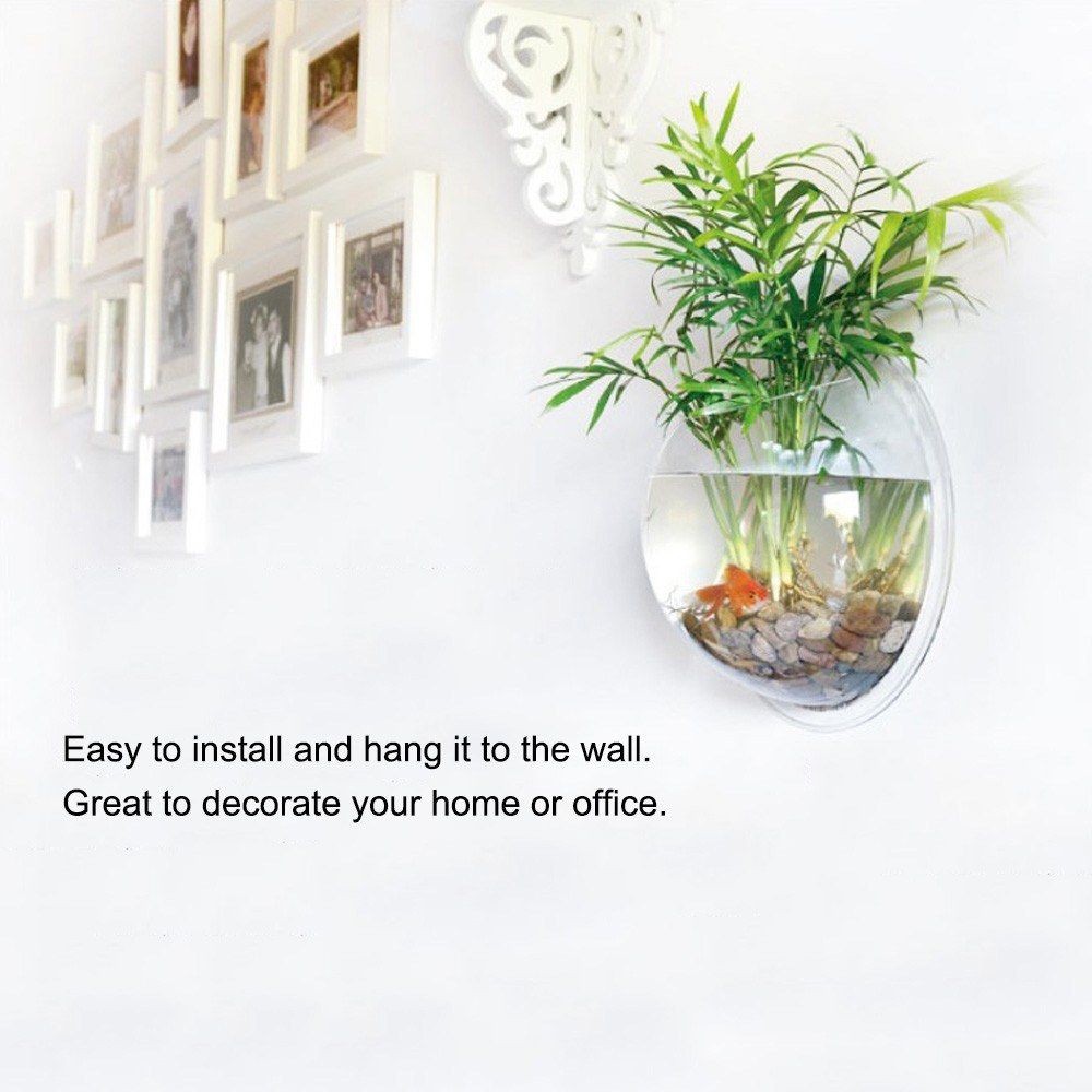 Home Decoration Wall Mount Fish Tanks Goldfish Bowl Acrylic