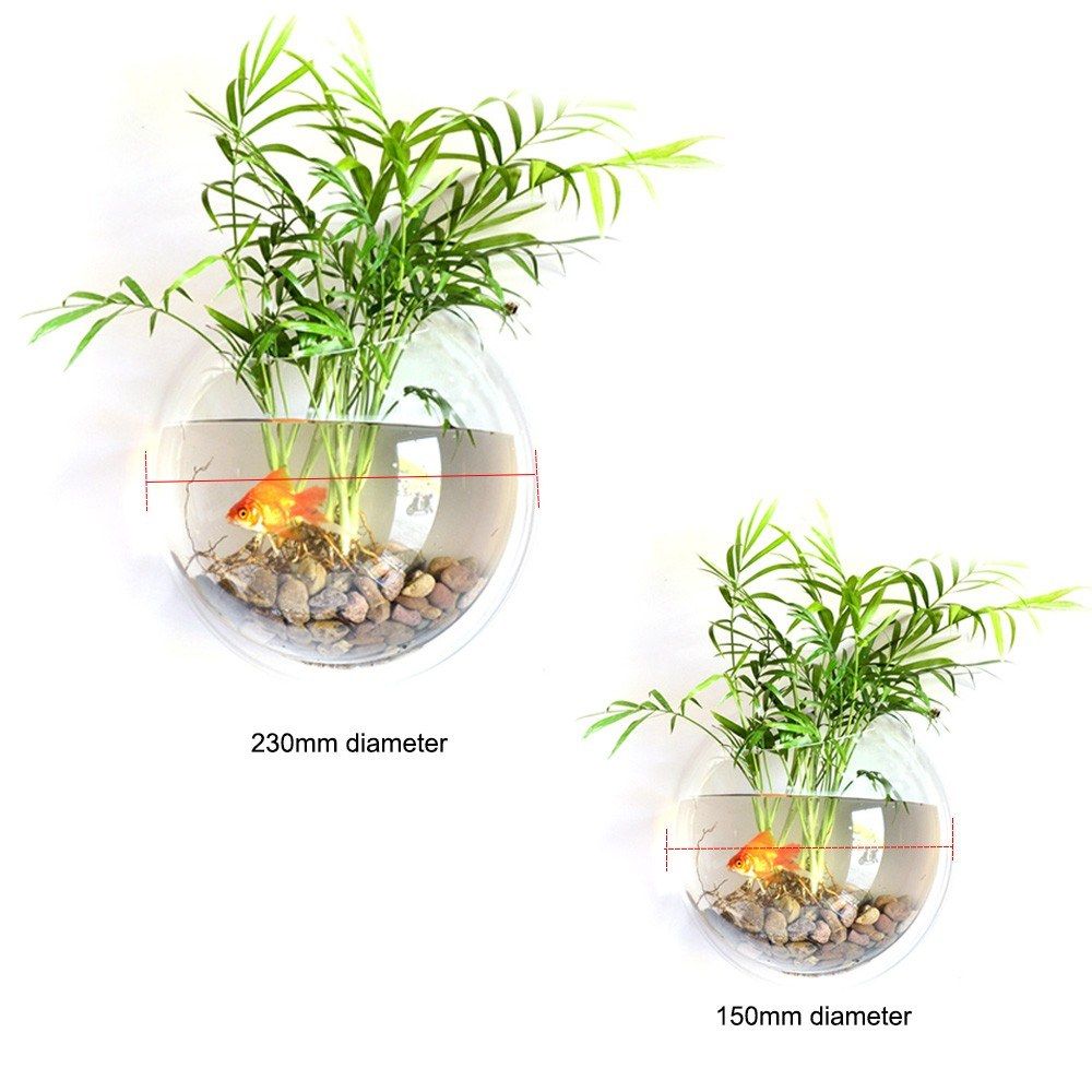 Home Decoration Wall Mount Fish Tanks Goldfish Bowl Acrylic