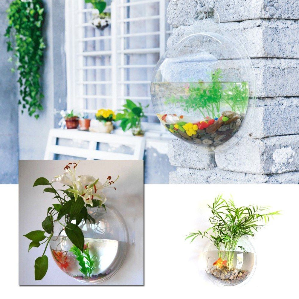 Home Decoration Wall Mount Fish Tanks Goldfish Bowl Acrylic