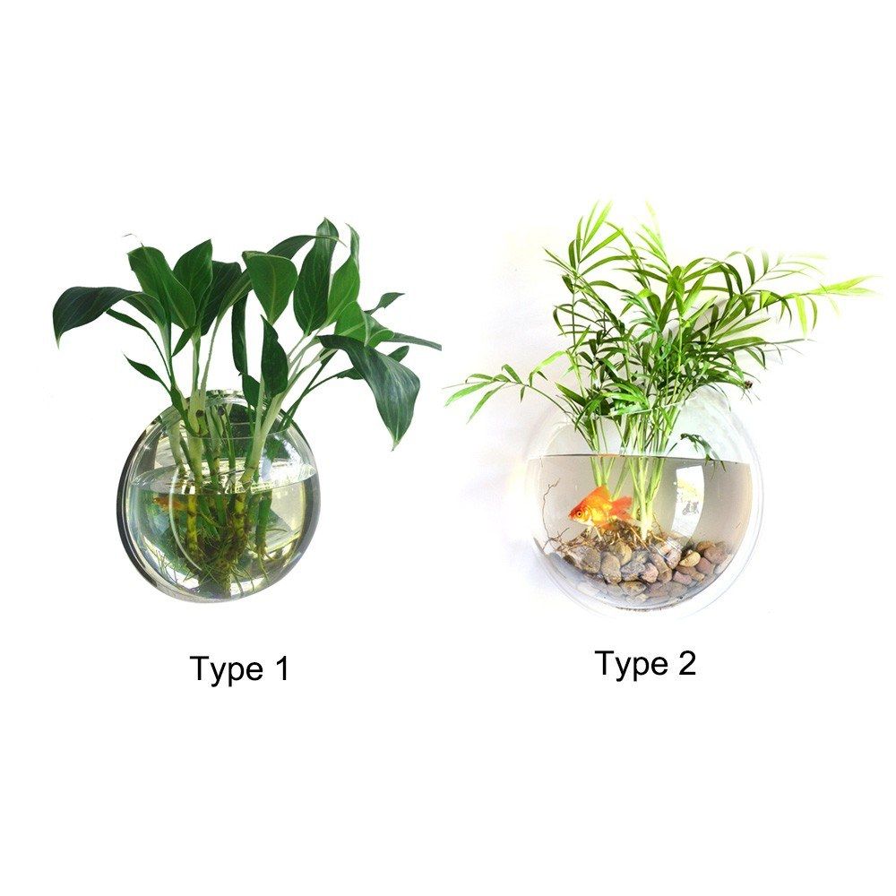Home Decoration Wall Mount Fish Tanks Goldfish Bowl Acrylic