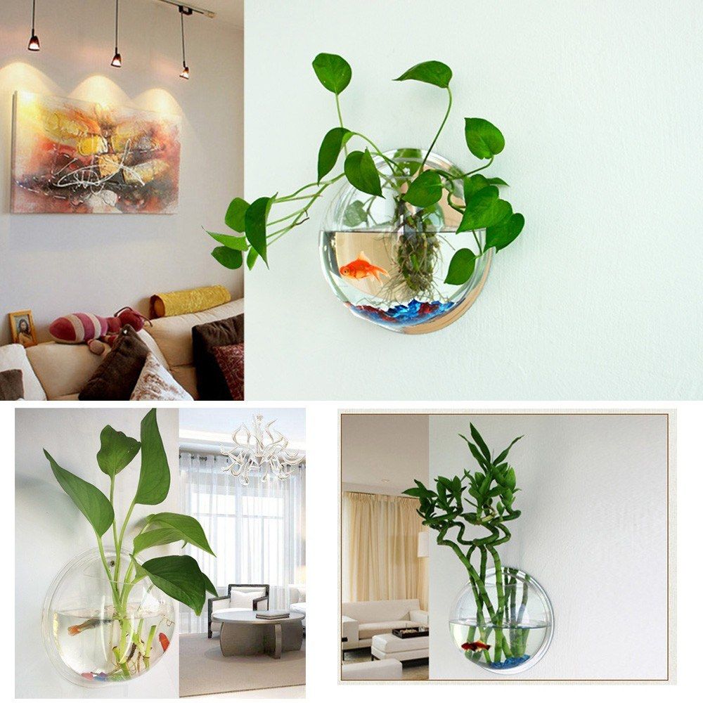 Home Decoration Wall Mount Fish Tanks Goldfish Bowl Acrylic