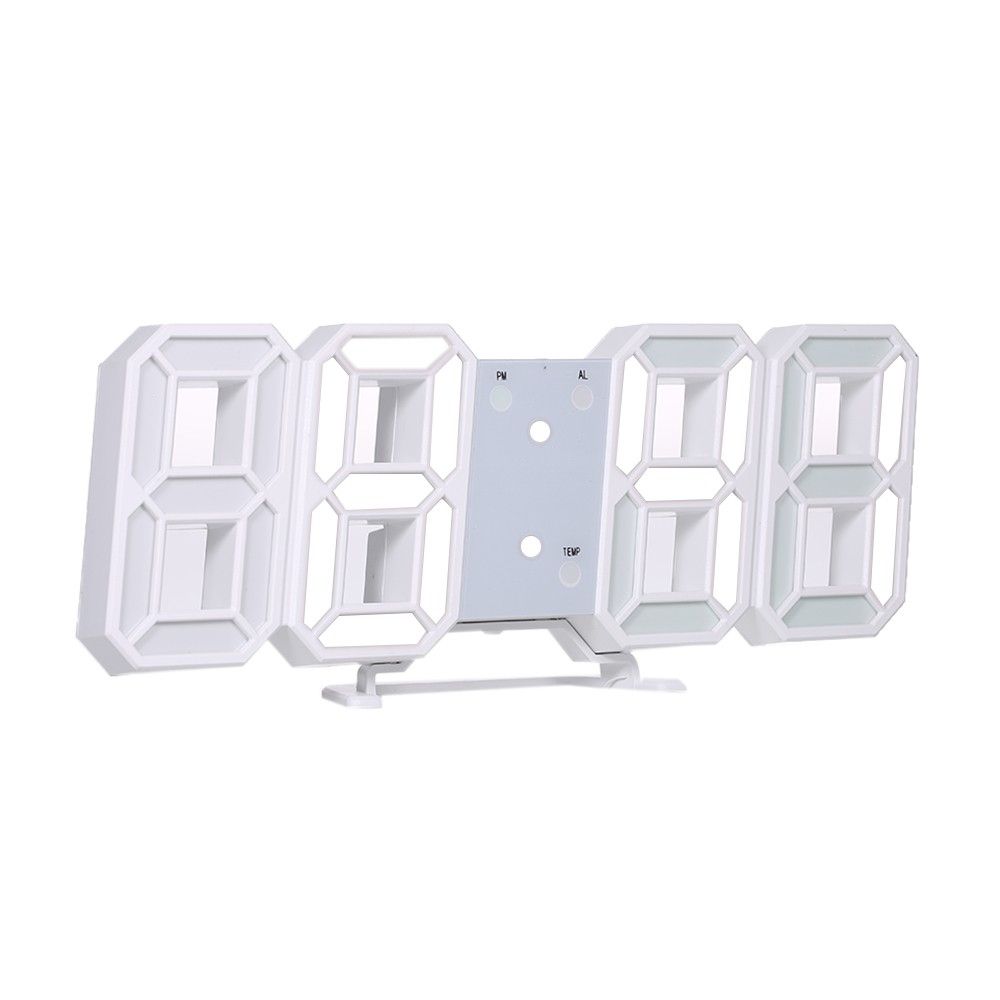 3D LED Digital Clock Glowing Night Mode Brightness