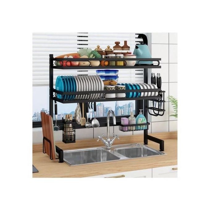 Premium Elegant Over The Sink Dish Drainer Rack-By 75cm