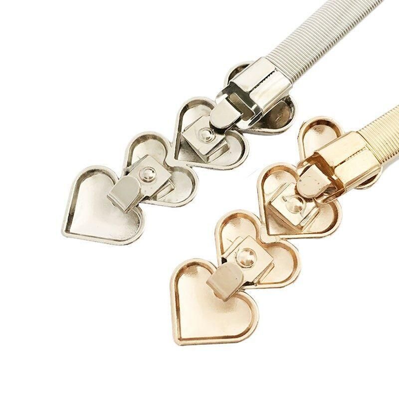 Women Stretch Skinny Waist Belt Wedding Design Clasp Metal Belt GM101