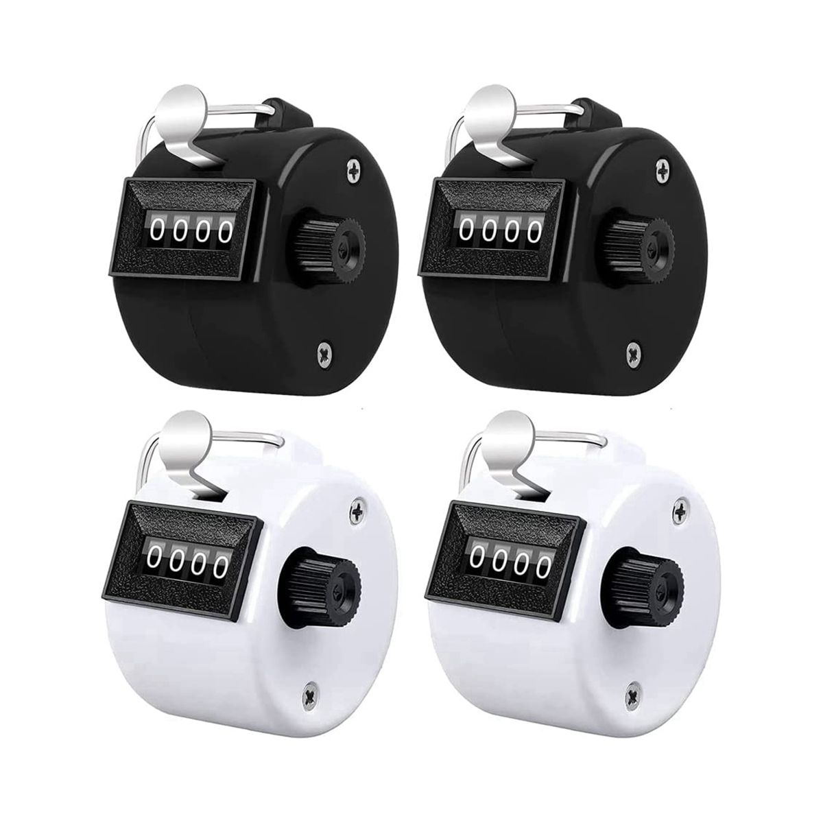 Pack of 4 Counter Clicker 4-Digit Number CountHandheld Mechanical Counters Clickers Pitch Counter