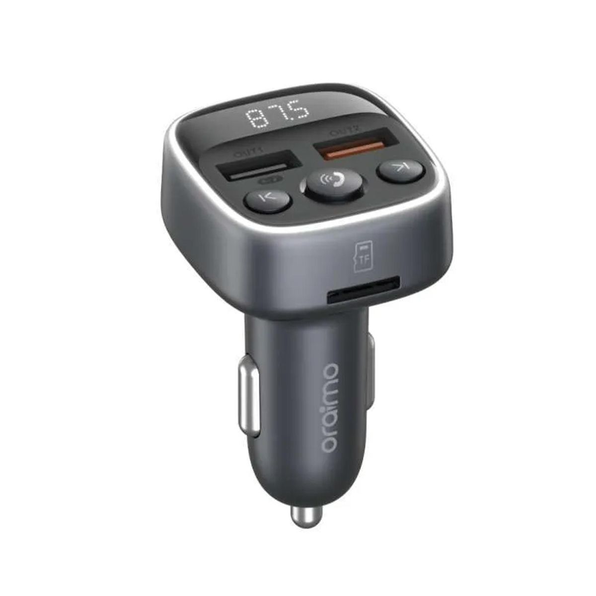 Oraimo 18W Dual Output 3 Ways Play Music Digital Display Car Charger - OCC-32D