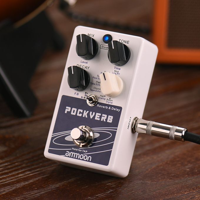 Ammoon POCKVERB Reverb & Delay Guitar Effect Pedal 7 Reverb
