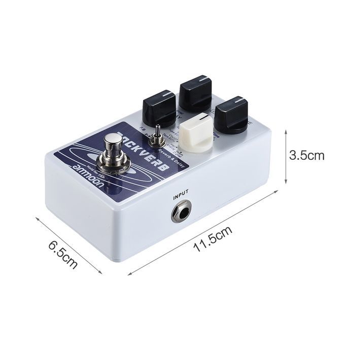 Ammoon POCKVERB Reverb & Delay Guitar Effect Pedal 7 Reverb