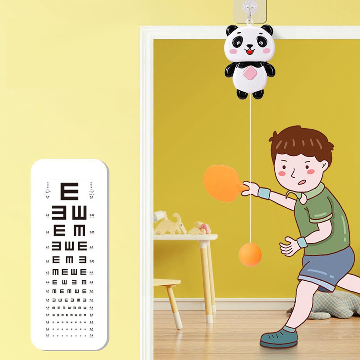 Hanging Pingpong Balls Adjustable Height Portable Table