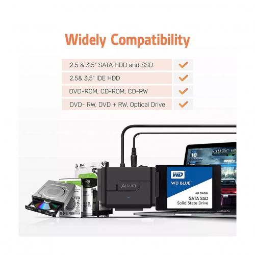 SATA To USB IDE Adapter USB 3.0 Sata 2.5/3.5/5.25 Inch HDD SSD Hard Disk Drive Data Transfer Converter SATA Adapter Cable