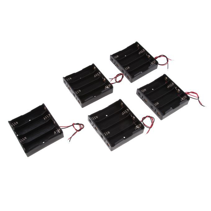 5pcs 18650 Battery Holder Case Plastic Storage Box For 4 X 18650