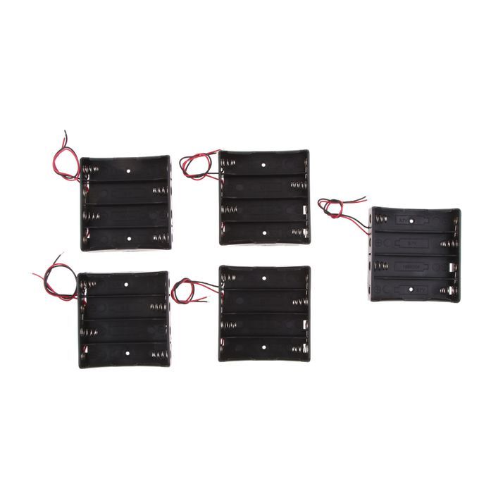5pcs 18650 Battery Holder Case Plastic Storage Box For 4 X 18650