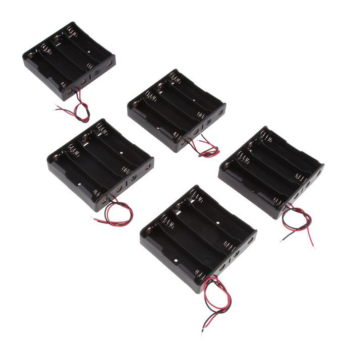 5pcs 18650 Battery Holder Case Plastic Storage Box For 4 X 18650