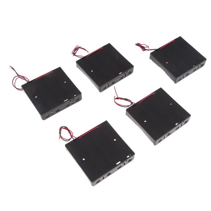 5pcs 18650 Battery Holder Case Plastic Storage Box For 4 X 18650