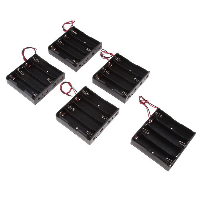 5pcs 18650 Battery Holder Case Plastic Storage Box For 4 X 18650