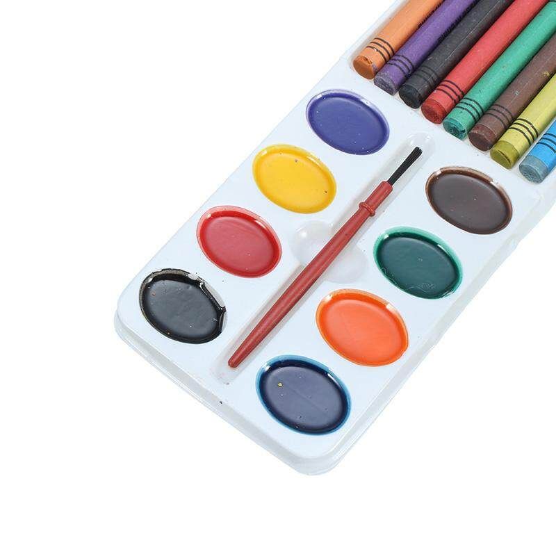 8+8 Crayons And Watercolor Paint Set